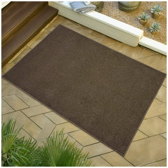 Koeckritz Rugs Economical Mocha 12'x20' Area Rug, Soft & Durable for Indoors/Outdoors