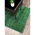 thumbnail image 1 of Koeckritz Rugs Green Black Indoor/Outdoor Artificial Grass Rug, 8'x8', Lightweight, 1 of 5