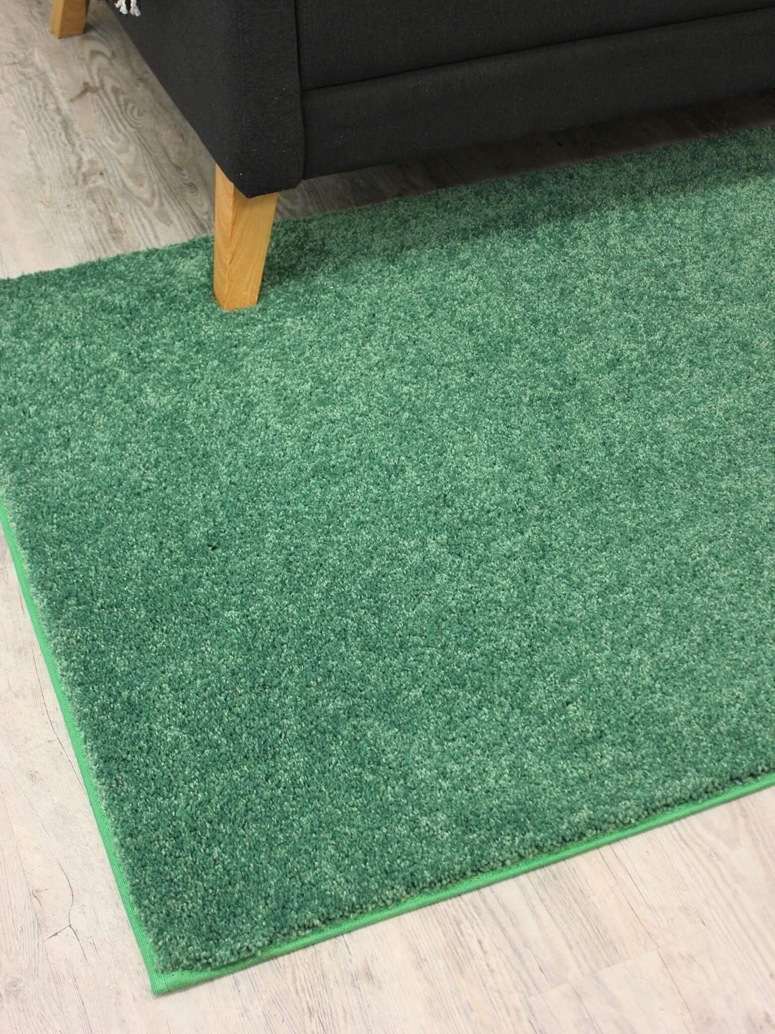 Koeckritz Rugs Kid Crossing Soft Area Rug, 2.5'x10', Solid Green for Bedroom, Living Room