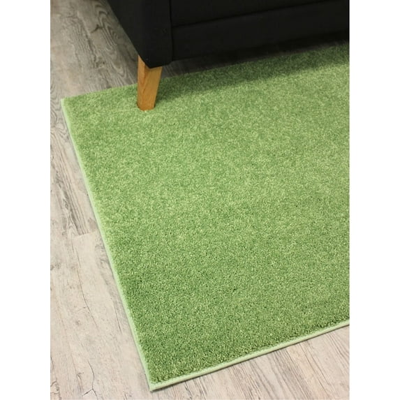 Koeckritz Rugs Kid Crossing Soft Area Rug, 3'x5' Oval, Light Green, For Bedroom
