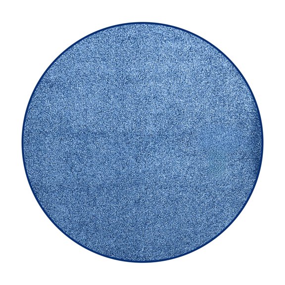 Koeckritz Rugs Kids Crossing Blue Soft Plush Indoor Round Area Rug, 4' Round