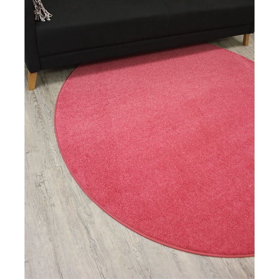 Koeckritz Rugs Kid Crossing Soft Area Rug, 4'x6' Oval, Light Pink, for Living Room, Bedroom