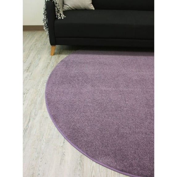 Koeckritz Rugs Kid Crossing Soft Area Rug, 4'x6' Oval, Light Purple, for Bedroom