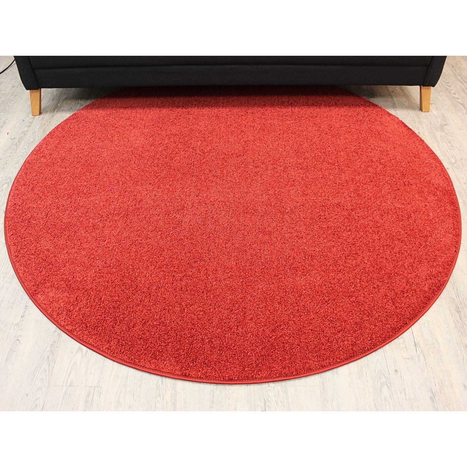 Koeckritz Rugs Kid Crossing Soft Area Rug, 5' Round, Fire Engine Red ...