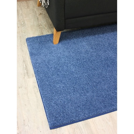 Koeckritz Rugs Kid Crossing Soft Area Rug, 8'x10' Oval, Blue, for Living Room, Bedroom