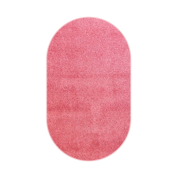 Koeckritz Rugs Kids Crossing Light Pink Soft Plush Indoor Oval Area Rug, 8' x 10'