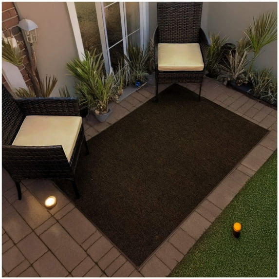 Koeckritz Rugs Mocha Indoor/Outdoor Area Rug, 4' x 18', Lightweight & Durable