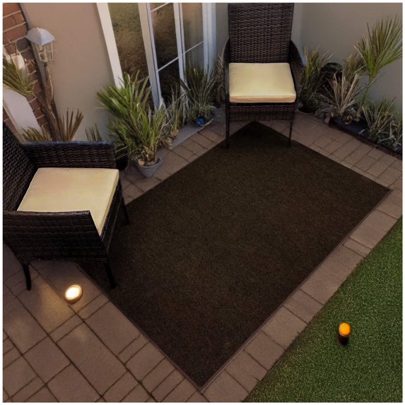 Koeckritz Rugs Mocha Indoor/Outdoor Area Rug, 6' x 9', Lightweight & Durable