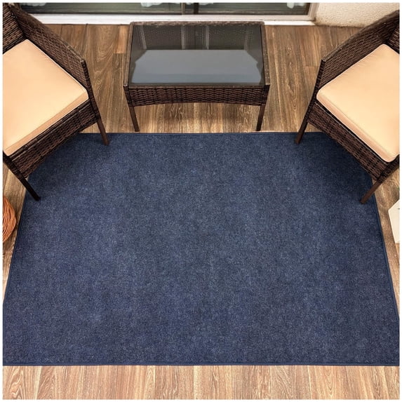 Koeckritz Rugs Ocean Blue Indoor/Outdoor Area Rug, 8'x16', Lightweight & Durable