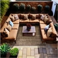 thumbnail image 1 of Koeckritz Rugs Premium 11'x11' Brown Sugar Indoor/Outdoor Turf Rug Ideal for Patios, Decks, 1 of 6