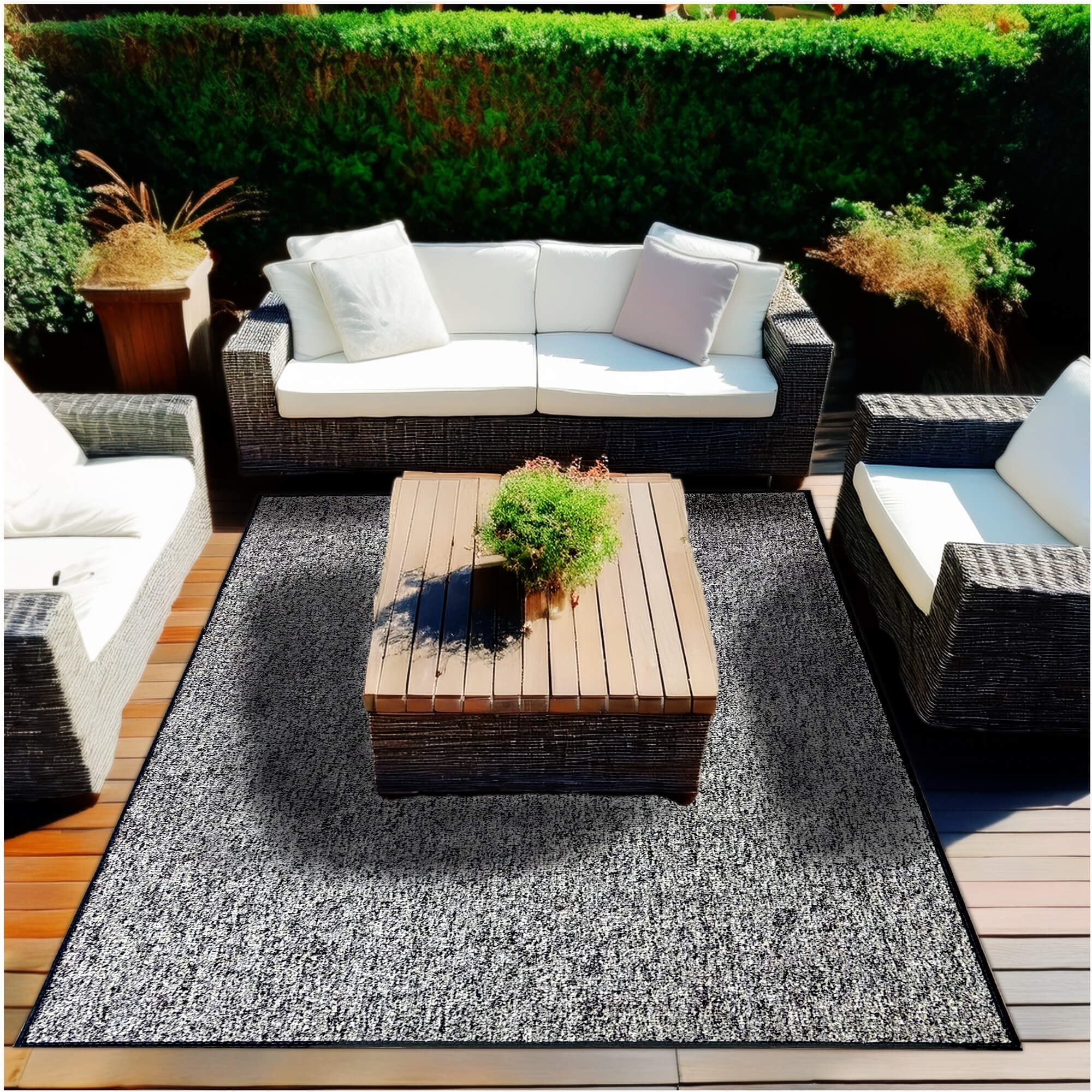 Koeckritz Rugs Premium 4'x4' Pavement Indoor/Outdoor Turf Rug - Ideal ...