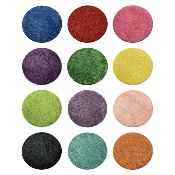 Koeckritz Rugs Rainbow Set of 12 Round Carpet Circle Seats for Classrooms & Daycare, 18"