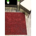 thumbnail image 1 of Koeckritz Rugs Red Black Indoor/Outdoor Artificial Grass Rug, 2'x4', Lightweight, 1 of 6