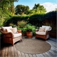 thumbnail image 1 of Koeckritz Rugs Sandstone 4' Round Ultra Artificial Turf Indoor and Outdoor Rug With Finished Edges, 1 of 9