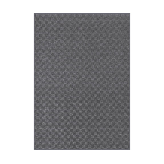 Koeckritz Rugs Shadow Checkerboard Eco-Friendly DuraKnit Indoor/Outdoor Area Rug, 8' x 12'