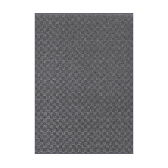 Koeckritz Rugs Shadow Checkerboard Eco-Friendly DuraKnit Indoor/Outdoor Area Rug, 9' x 9'