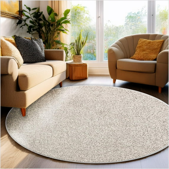 Koeckritz Rugs Soft & Cozy Azure 4' Round Indoor Area Rug for Living Room or Bedroom
