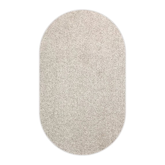 Koeckritz Rugs Soft & Cozy Warm Taupe Plush Frieze Indoor Oval Area Rug 8' x 10'