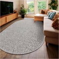 thumbnail image 1 of Koeckritz Rugs Soft & Cozy Carbon Crystals 8'x10' Oval Indoor Area Rug for Living Room or Bedroom, 1 of 7