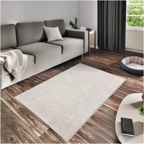 Koeckritz Rugs Soft & Cozy Flax Beige 2'x8' Round Indoor Area Rug for Living Room or Bedroom