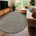 thumbnail image 1 of Koeckritz Rugs Soft & Cozy Pewter Grey 3'x5' Oval Indoor Area Rug for Living Room or Bedroom, 1 of 7