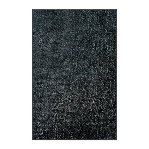 Koeckritz Rugs Tactic Solid Black Indoor/Outdoor Turf Patio Area Rug, 10' x 20'