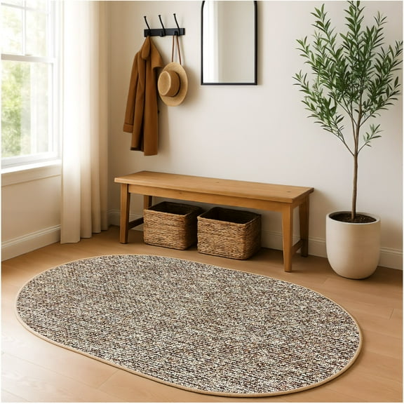 Koeckritz Rugs Starlight Collection 100% BCF Olefin Area Rug, Indoor, Bravado, 5' x 8' Oval