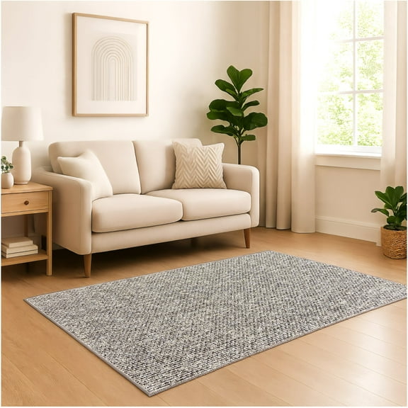 Koeckritz Rugs Starlight Collection Berber Style 100% BCF Olefin Area Rug, Urban Mix, 4' x 10', Fade Resistant