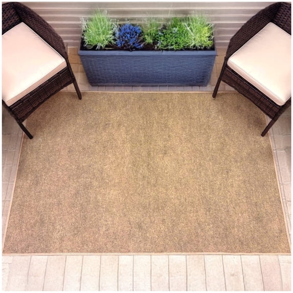 Koeckritz Rugs Winter Wheat Indoor/Outdoor Area Rug, 10'x12', Lightweight & Durable