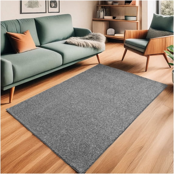 Koeckritz Rugs Soft & Cozy Pewter Grey Indoor Area Rug 6'x6' for Living Room or Bedroom