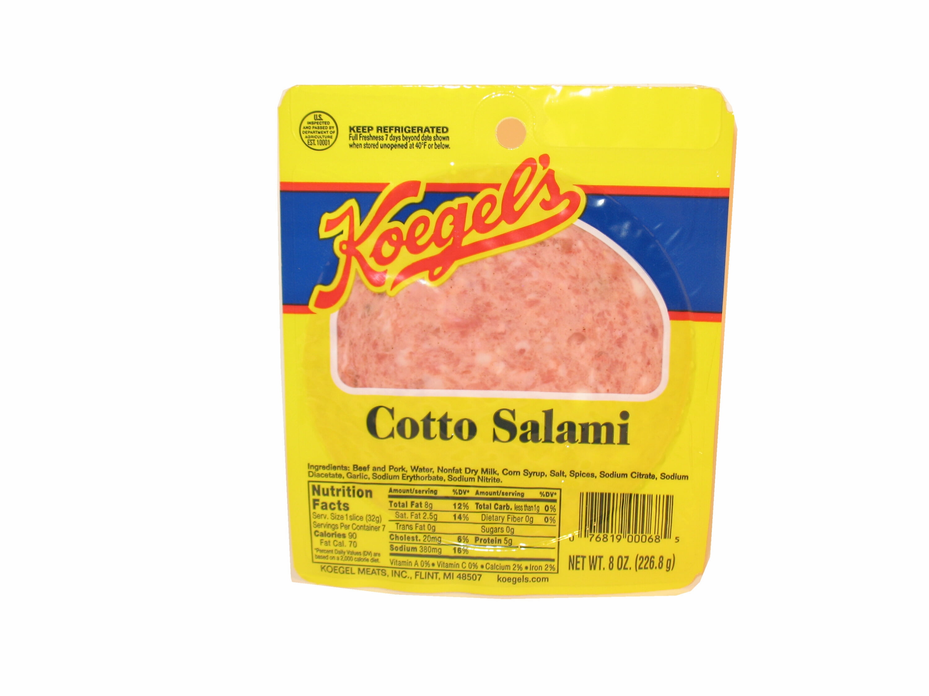 Koegel's Meats Cotto Salami, 8 Oz., Gluten Free