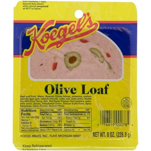 Koegel's Olive Loaf, Lunch Meat, 8 oz