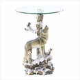 thumbnail image 1 of Koehler Home Decor Gift Accent Hallway Entry Side End Wolf Table with Glass Table Top, 1 of 3