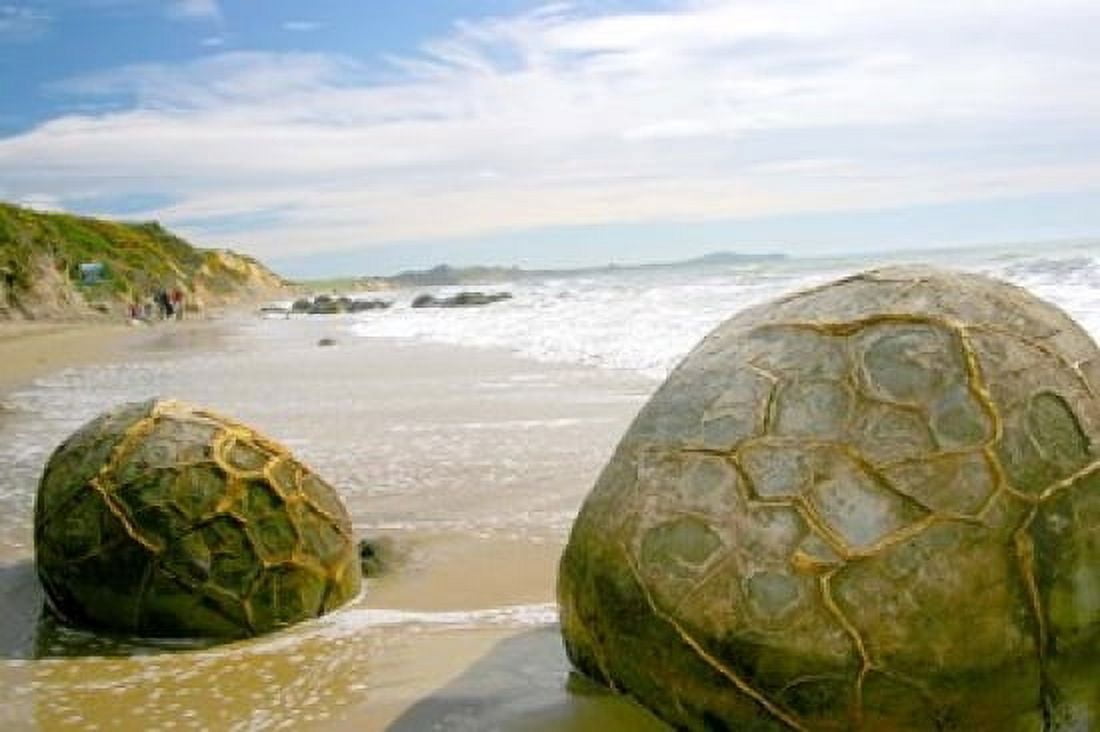 Koekohe Beach New Zealand Moeraki boulders rocks Canvas Art - Micah Wright DanitaDelimont (36 x 24)