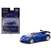 Koenigsegg Jesko Attack Blue Metallic Global64 Series 1/64 Die Cast Model by Tarmac Works