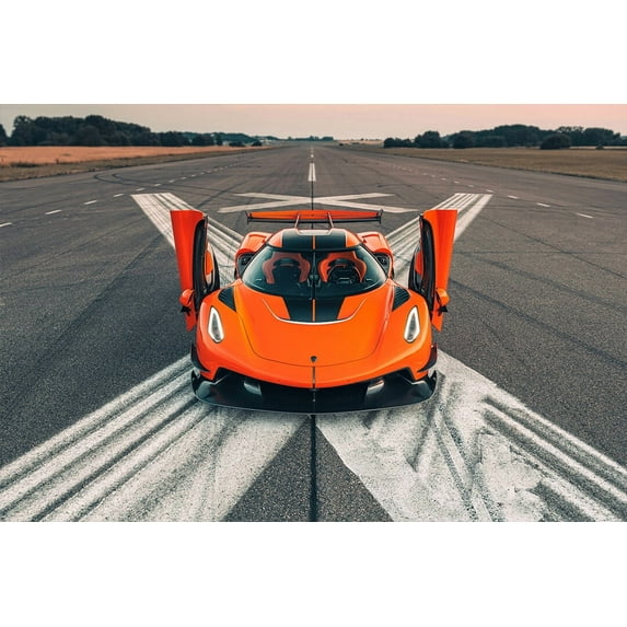 Koenigsegg Jesko Prototype Sport Car Art Home Decor - 20x30 Inch Laminated Poster - Stunning Detail and Bold Colors