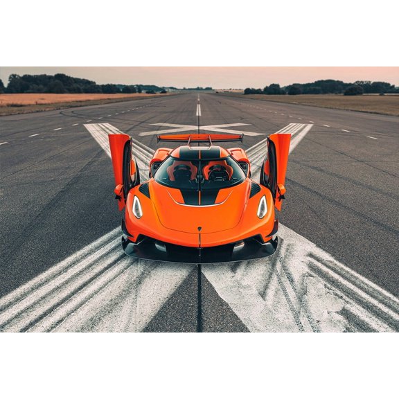 Koenigsegg Jesko Prototype Sport Car Art Home Decor - 24x36 Inch Laminated Poster - Stunning Detail and Bold Colors