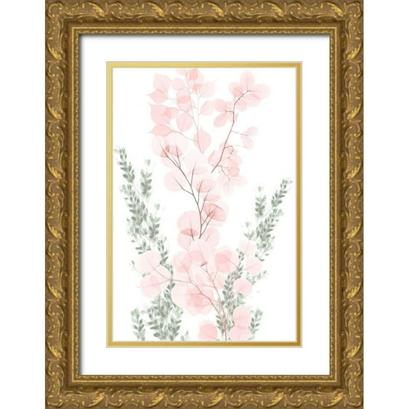 Koetsier, Albert 11x14 Gold Ornate Wood Framed with Double Matting Museum Art Print Titled - Blushing Bouquet 1