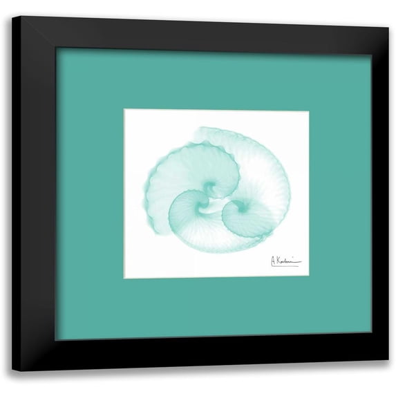 Koetsier, Albert 12x12 Black Modern Framed Museum Art Print Titled - Argonaut Seafoam Matte