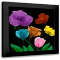 thumbnail image 1 of Koetsier, Albert 12x12 Black Modern Framed Museum Art Print Titled - Jewel Floral Cluster 4, 1 of 5