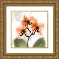thumbnail image 1 of Koetsier, Albert 12x12 Gold Ornate Wood Framed with Double Matting Museum Art Print Titled - BW Orchid Orange, 1 of 4