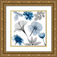 thumbnail image 1 of Koetsier, Albert 12x12 Gold Ornate Wood Framed with Double Matting Museum Art Print Titled - Floral Collage 4, 1 of 4