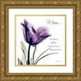 thumbnail image 1 of Koetsier, Albert 12x12 Gold Ornate Wood Framed with Double Matting Museum Art Print Titled - Mom - Purple Tulip, 1 of 4