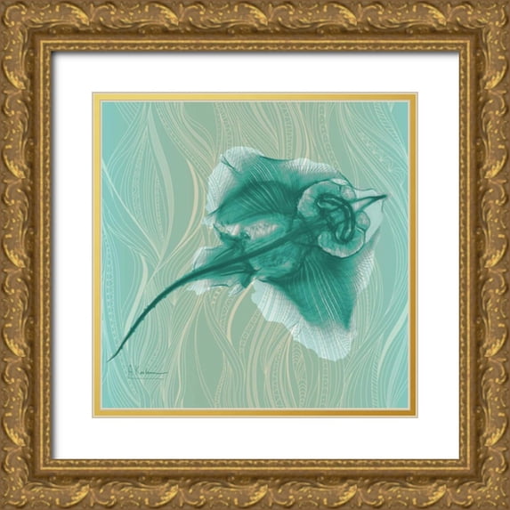 Koetsier, Albert 12x12 Gold Ornate Wood Framed with Double Matting Museum Art Print Titled - Skate 86