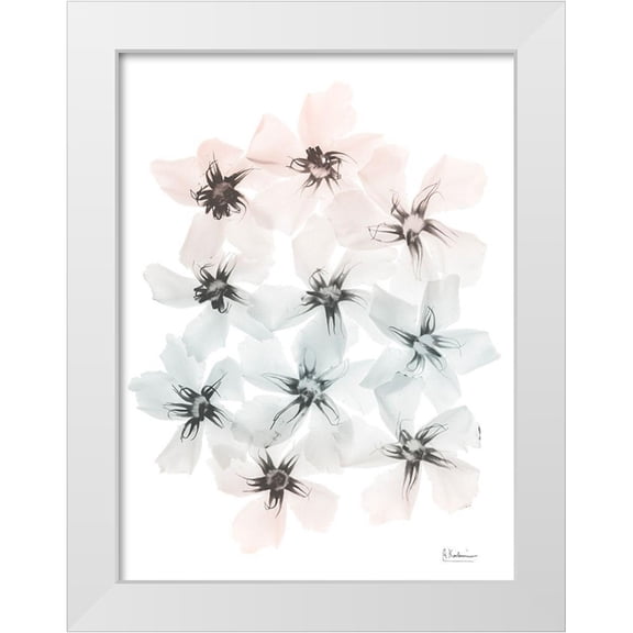Koetsier, Albert 12x14 White Modern Wood Framed Museum Art Print Titled - Oleander Blush Fantasy 1