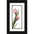 thumbnail image 1 of Koetsier, Albert 12x24 Black Ornate Wood Framed with Double Matting Museum Art Print Titled - Tulips in Pink, 1 of 4