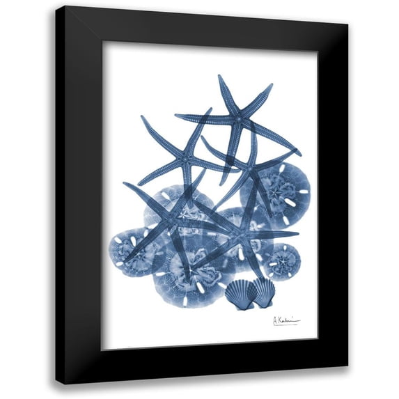 Koetsier, Albert 13x18 Black Modern Framed Museum Art Print Titled - Indigo Aquatic Universe 3