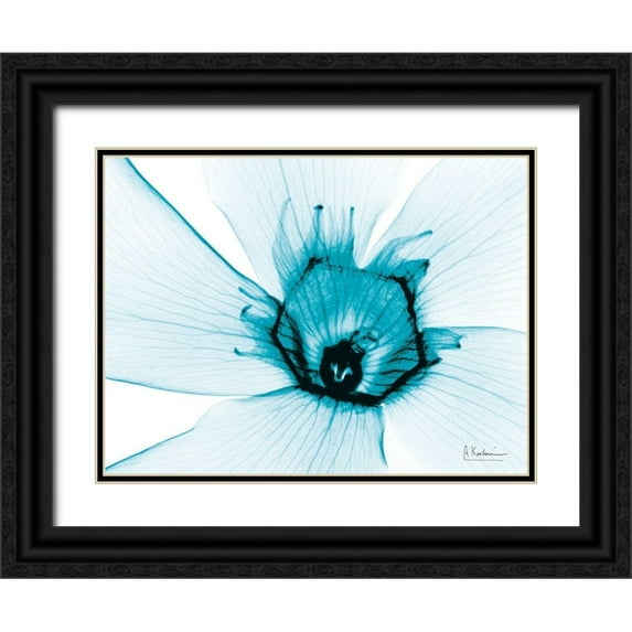 Koetsier, Albert 14x12 Black Ornate Wood Framed with Double Matting Museum Art Print Titled - Aqua Oleander