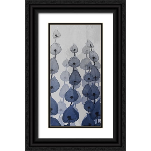 Koetsier, Albert 14x24 Black Ornate Wood Framed with Double Matting Museum Art Print Titled - Sapphire Bunch 4