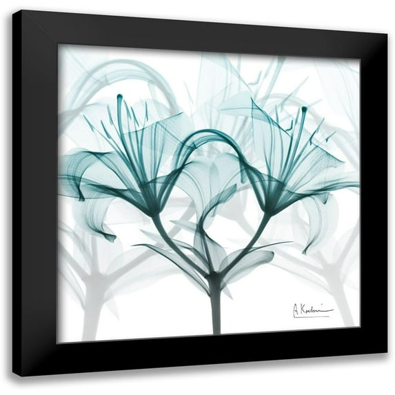 Koetsier, Albert 15x15 Black Modern Framed Museum Art Print Titled - Crystal Flame Lily